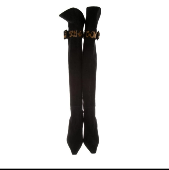 Stewart Weitzman suede black pull on boots NWT size 7 - Picture 4 of 4